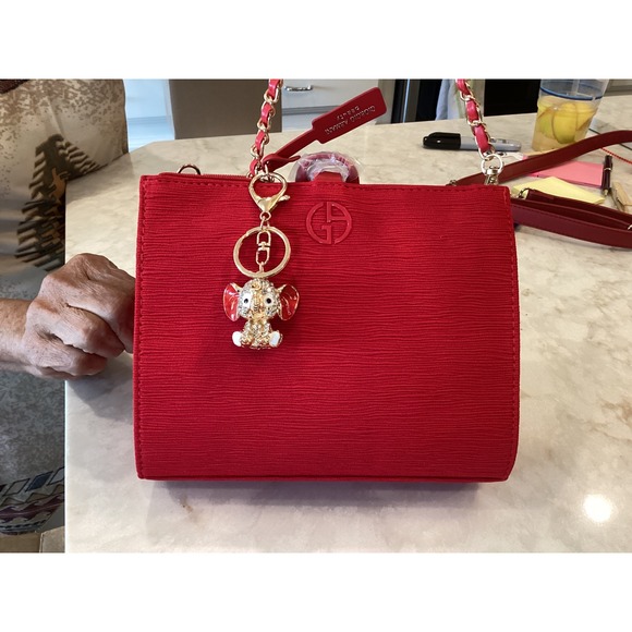 Georgio Armani Beauty Luxury Designs Crossbody Bag, Chain Strap, Elephant Charm - Picture 1 of 8